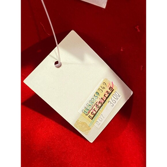 NWT Vintage NORDSTROM 100% Wool Felt Hat Red Tartan Plaid Holiday Adult OS ITALY - Picture 8 of 9